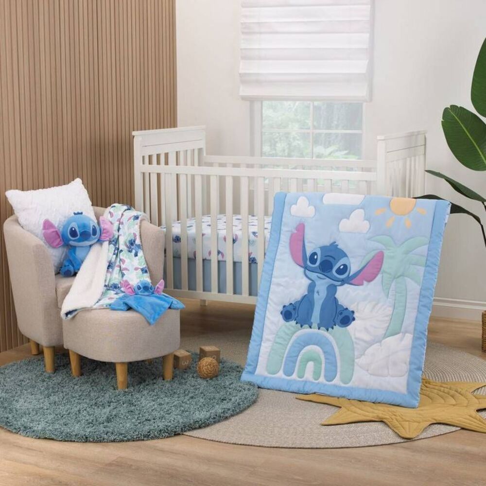 Disney -  Stitch Crib Set - 3pc Blue